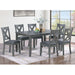 7 Piece Dining Room Furniture, Table And 6 Chairs Set - Gray Home Essentials