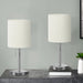 Lighting, Table Lamp, USB Port Included, Nickel, Contemporary (Set of 2) 8th Street