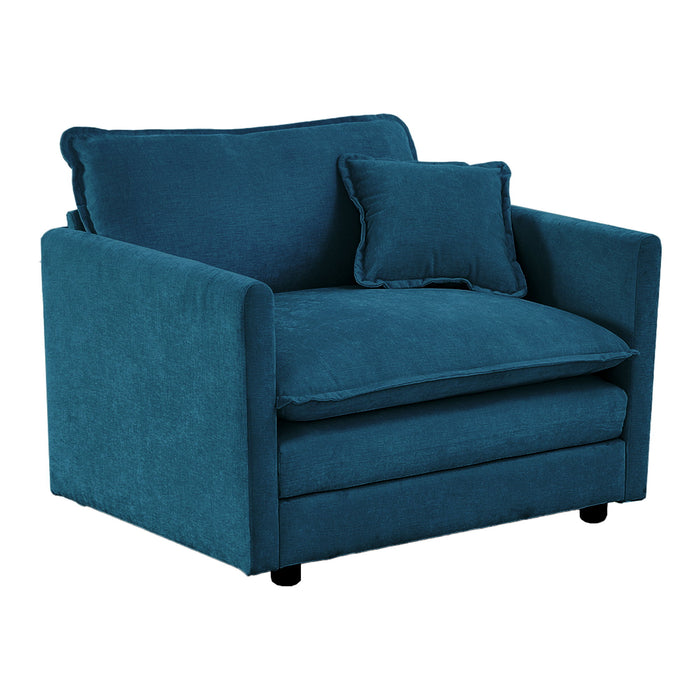 Alternative Sofa Round Armrests For 2 Seater Sofa, 3 Seater Sofa And 4 Seater Sofa, Green Chenille