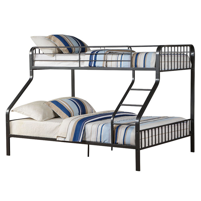Caius - Twin Long/Queen Bunk Bed - Gunmetal ACME