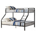 Caius - Twin Long/Queen Bunk Bed - Gunmetal ACME