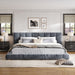 Upholstered Platform Bed Frame With Tufted Headboard Dreamland