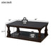 Rectangular Coffee Table With Open Storage Shelf For Living Room - Espresso Home Essentials