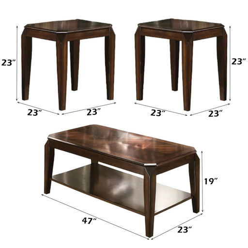 Docila - 3 Piece Coffee & End Set - Walnut ACME