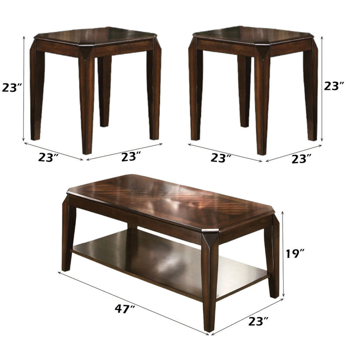 Docila - 3 Piece Coffee & End Set - Walnut ACME