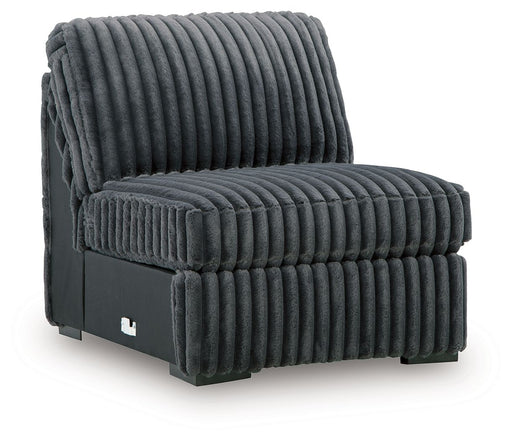 Midnight-Madness - Armless Chair - Gunmetal Signature Design by Ashley®