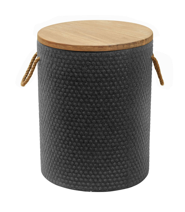 Beban - Outdoor Side Table - Natural / Black Zuo Modern