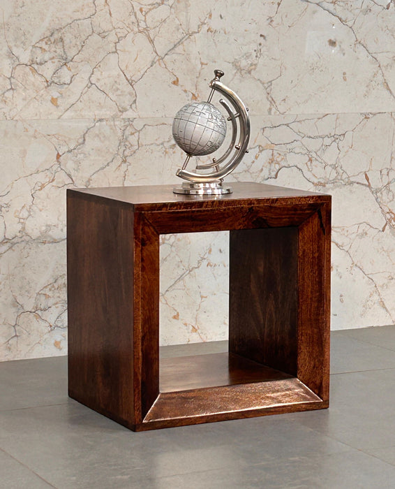Solis - Open Side Table - Brown Artisan Furniture