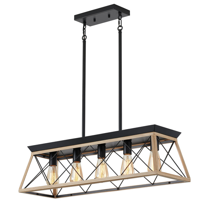 Chandelier Pendant Light For Dining Room Kitchen, 5 Light Fixture With Adjustable Height Daily Nest