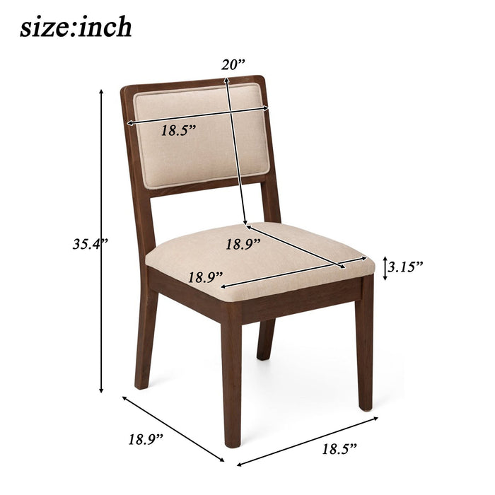 Compact Ergonomic Upholstered Side Chairs (Set of 2) Home Essentials