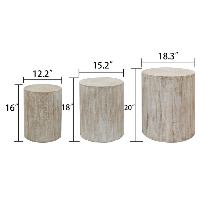 Cylinder Nesting Tables (Set of 3) Home Essentials