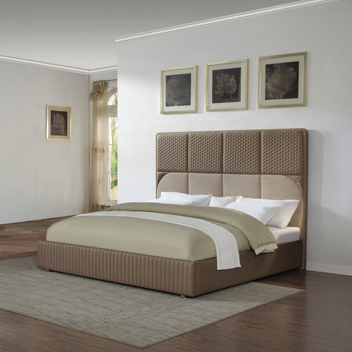 Marcelino - Eastern King Bed - Brown & Beige ACME