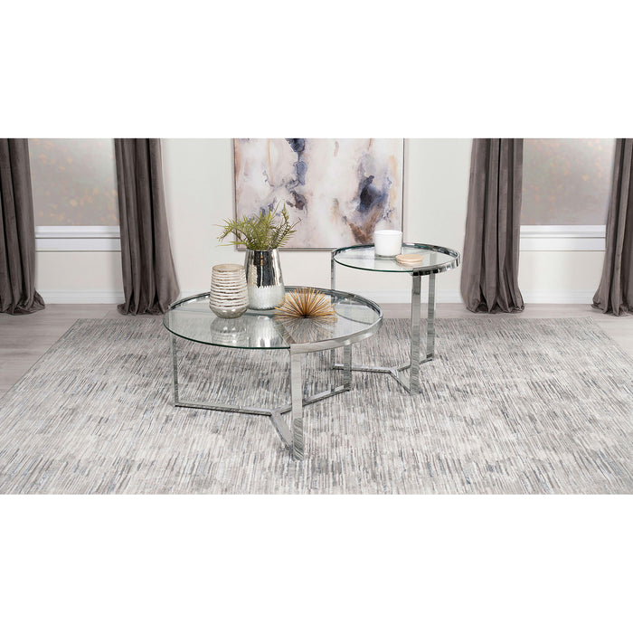 Kaylie - 2 Piece Nesting Coffee Table Set Furniture Max