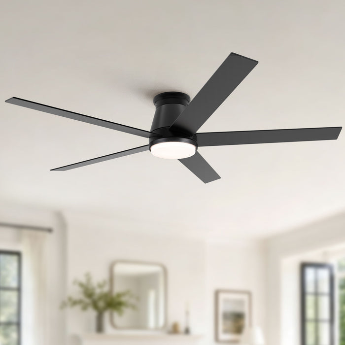 Flush Mount Ceiling Fan With Light Daily Nest