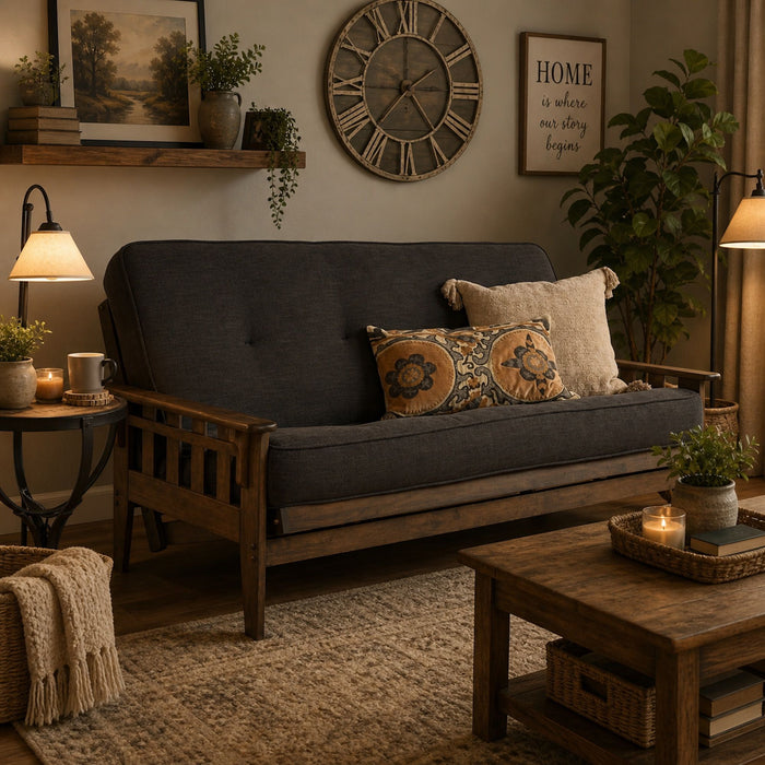 Montana - Full Size Futon Frame Sofa Home Essentials