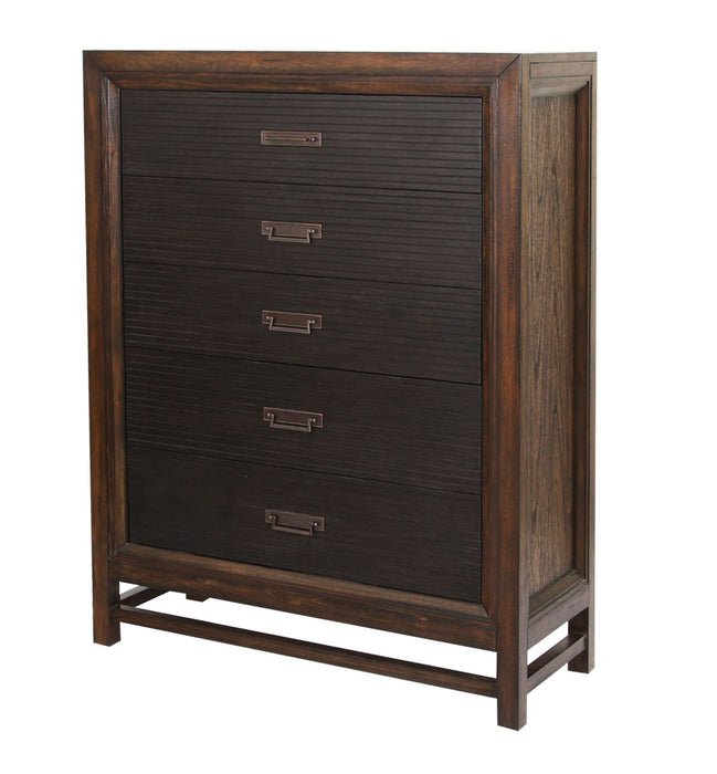 Bridgevine Home Branson 5 - Drawer Chest, No Assembly Required, Two - Tone Finish