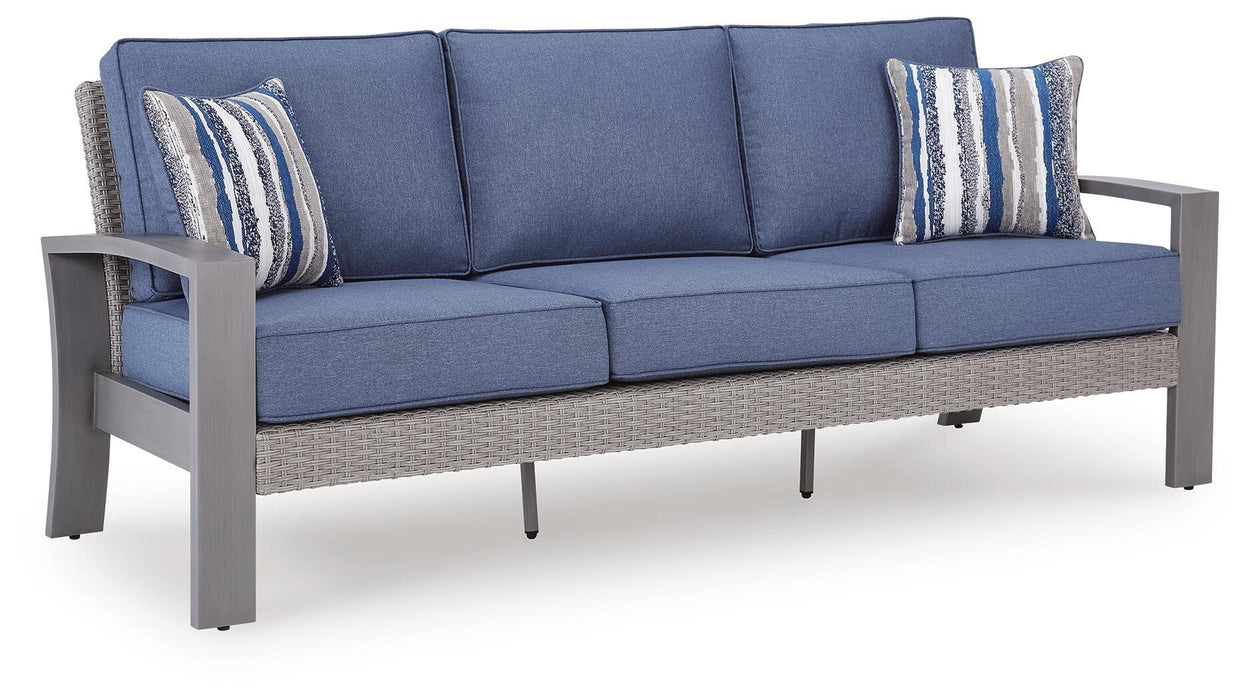 Half Moon Beach - Sofa With Cushion - Blue / Gray Signature Design by Ashley®