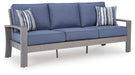 Half Moon Beach - Sofa With Cushion - Blue / Gray Signature Design by Ashley®