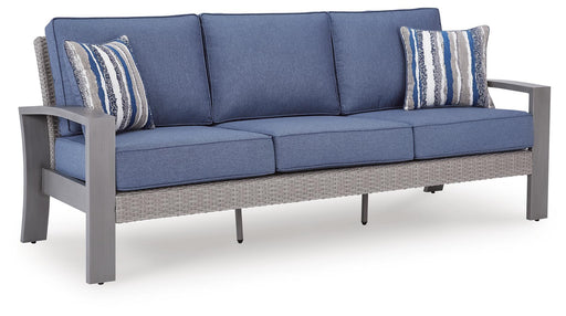 Half Moon Beach - Sofa With Cushion - Blue / Gray Signature Design by Ashley®
