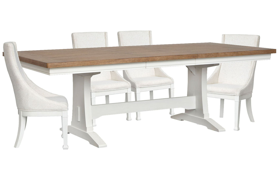 Kingston - Extendable Trestle Dining Table Set Magnussen Furniture
