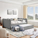 Gingham Daybed With USB Charging Port, Wave-Shaped Design Home Essentials