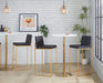 Fuji - Contemporary Design High Back Barstool Lumi Source