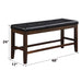 Urbana - Counter Height Bench - Black Synthetic Leather & Espresso ACME
