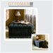 Square Tufted Storage Ottoman With Nailhead Trim Home Essentials