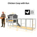 Large Outdoor Hen House With Run And Nesting Box Poultry Cage Daily Nest