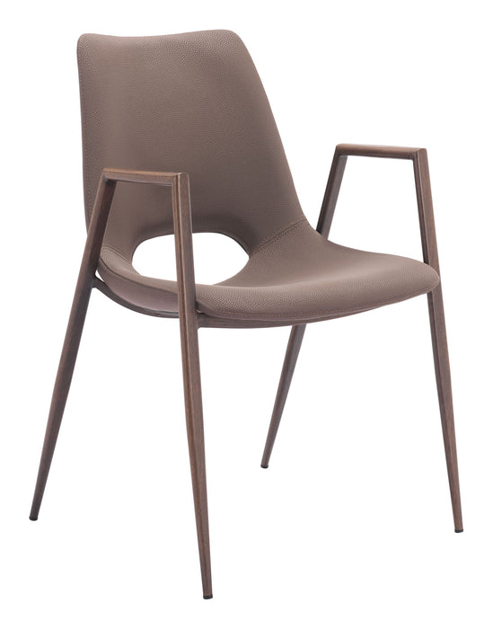 Desi - Dining Chair Walnut Legs (Set of 2) Zuo Modern