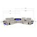 Nova - Sectional With Bluetooth Speaker, LED And Lifting Wine Cabinet Matrix Furniture Group