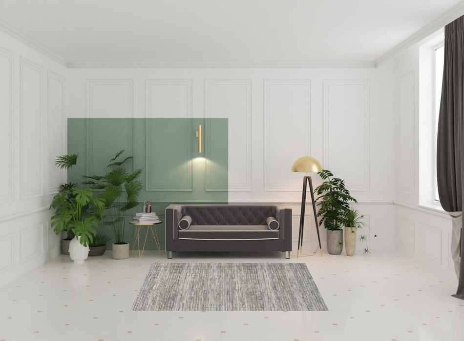 5.3' x 7.3' Geometric Area Rug - Gray
