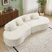 Modern Curved Sofa With Pillows Home Essentials