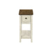 Accent End Table, 2 Tier, Narrow, Lamp, Storage Drawer, Charming Design 8th Street