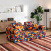 Convertible Sleeper Sofa Bed, Foldable Multi Functional Couch For Living Room - Navy / Red Home Essentials