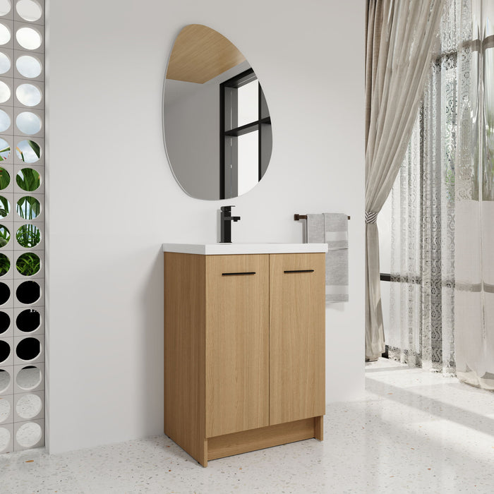 Floating Bathroom Vanity With Sink, Wall Mounted Double Door Storage Home Essentials