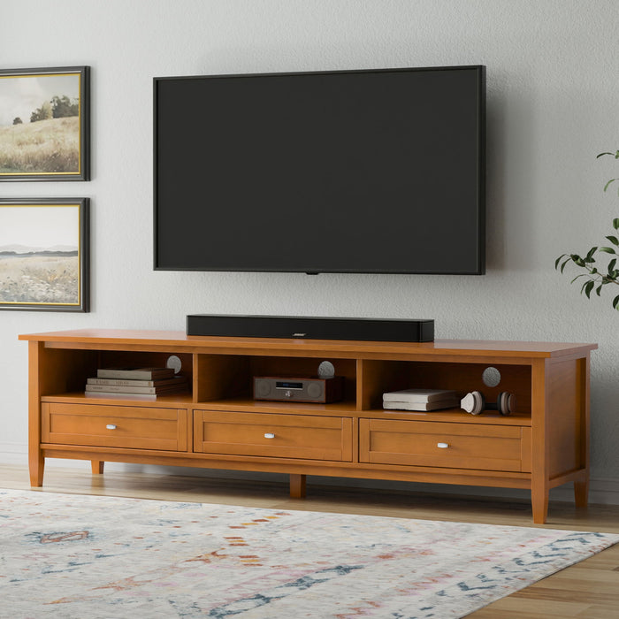 Warm Shaker - Handcrafted Low TV Media Stand Simpli-Home