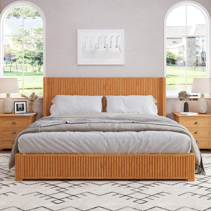 Platform Bed Frame With Headboard, Floor Standing Design Home Essentials