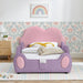 Cute Cloud Shape Bed With Guardrails Cartoon Design, Storage Pocket Home Essentials