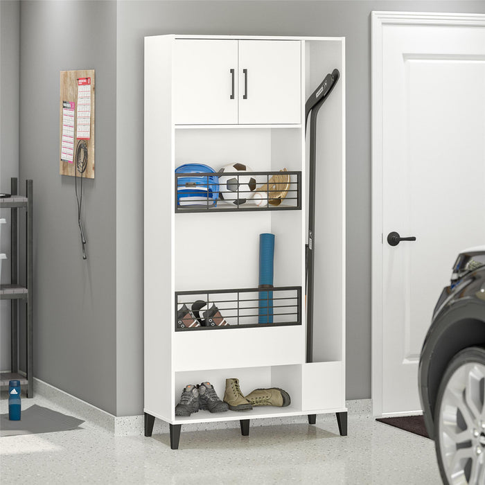 Sports Storage Cabinet - White