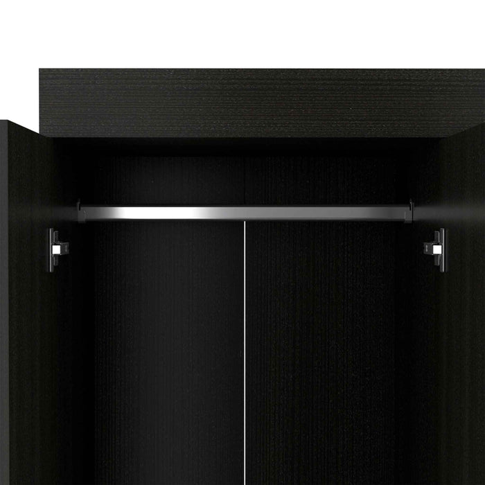 68" Three Drawer Combo Dresser - Black