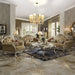Dresden - Sofa - Bone PU & Gold Patina ACME