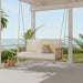 Outdoor Swing Sofa With Soft Cushions For Patio - Beige Hearth and Haven