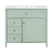 Bathroom Vanity With Sink, 3 Drawers & Cabinet With Adjustable Shelves Hearth and Haven