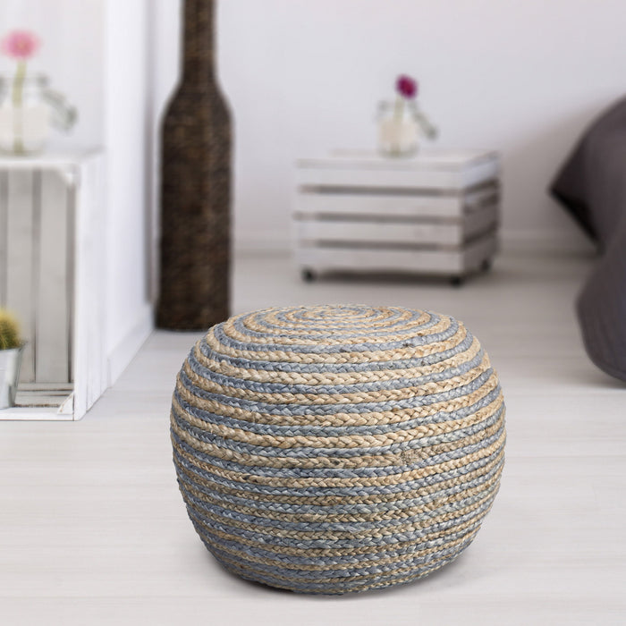 Jute Ottoman - Gray