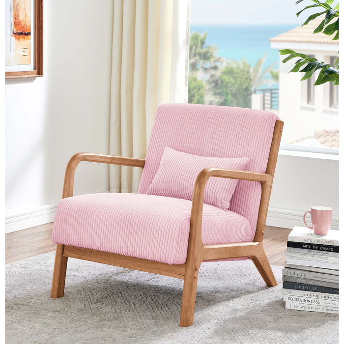 Upholstered Armchair With Back Support Pillow Home Essentials