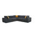 Modular Sectional & Toss Pillows - Dark Gray Home Essentials