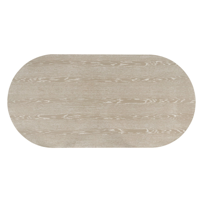 Gwendolyn - Oval Dining Table Top - Cerused Taupe
