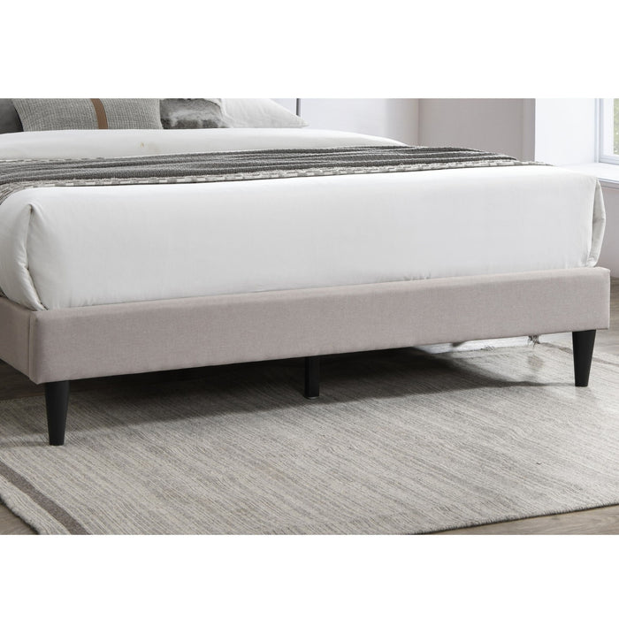 Bed With Nailhead Trim Accents, Upholstered Platform Frame Home Essentials