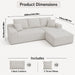 Modern L-Shaped Sectional Sofa With Left Facing Chaise Home Essentials